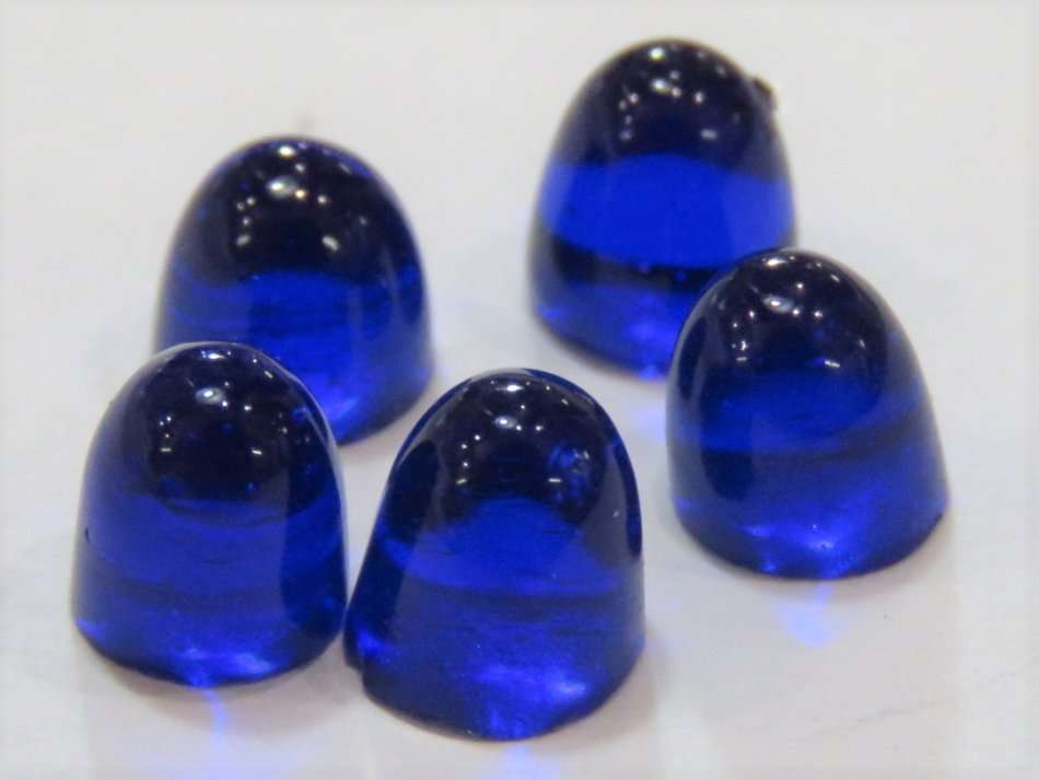 Other Fine Gemstones Lot of 5 cabochon shape blue gemstones